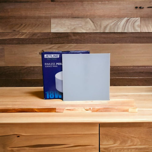 LED 18W Rimless PEBL Surface Panel, Square, Pack of 1, Cool White - No False Ceiling Required