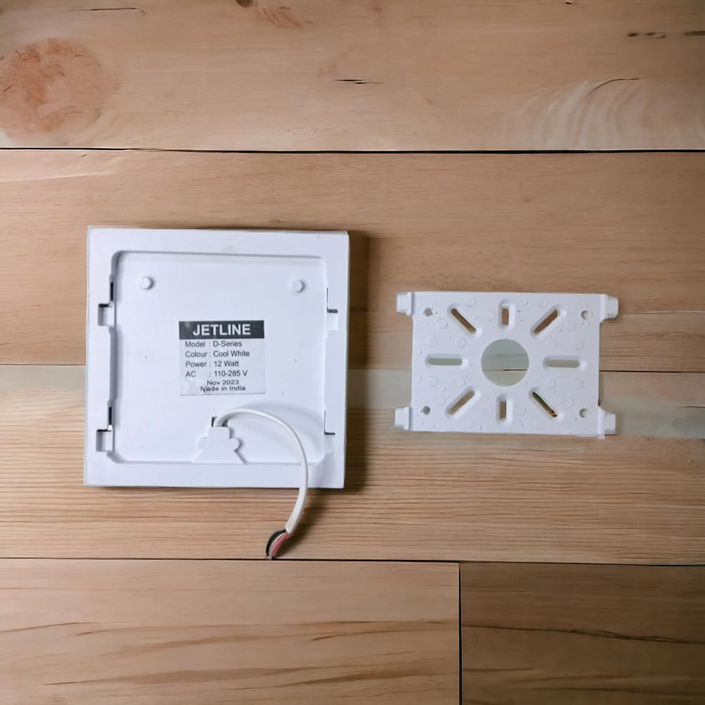 LED 12W Rimless PEBL Surface Panel, Square, Pack of 1, Cool White - No False Ceiling Required